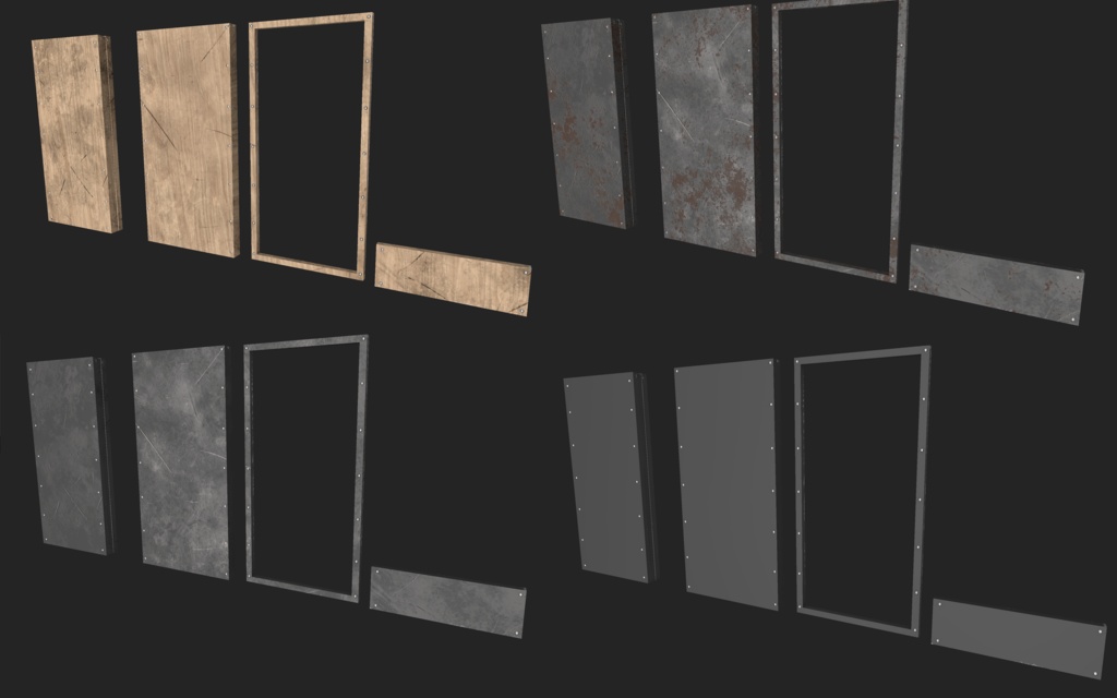 軍事系練習用壁「TraningWall」 VRC向け FBX