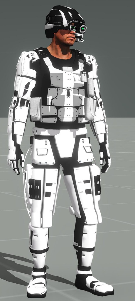 YKR社製Tech「YKR-INF-Operator-B2」 VRC向け UnityPackage と SPP同梱   購入者おまけ「PGTechnologyArmor」