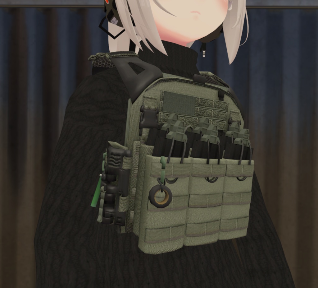 プレートキャリア「YPC Plate Carrier:Y61」3Dモデル 【VRChat可】