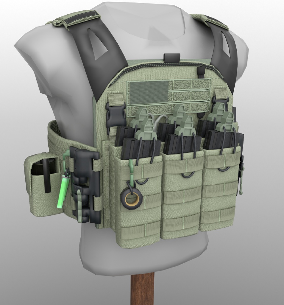 プレートキャリア「YPC Plate Carrier:Y61」3Dモデル 【VRChat可】