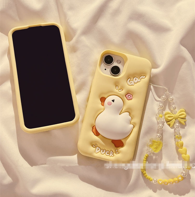 3D可愛いダック iPhoneケース ストレス解消 減圧グッズ