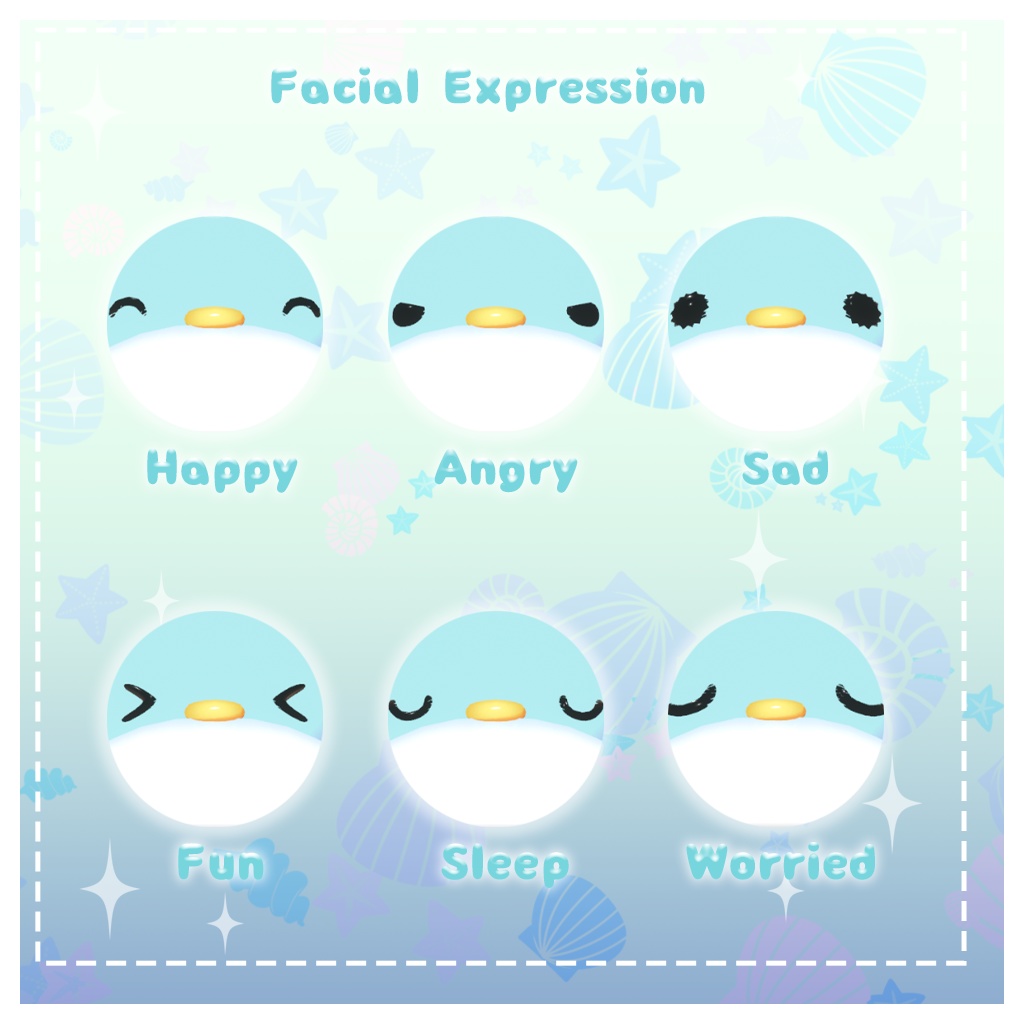 オリジナル3Dモデル【ぽてぽてのぺんぎん、ぽてぺん】【Quest対応】