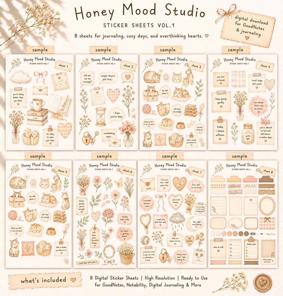 Honey Mood Sticker Sheets Vol.1