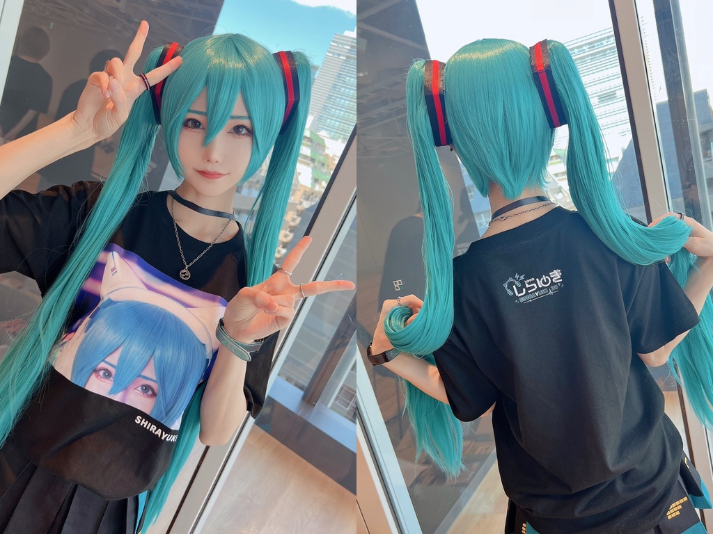 しらゆき オリジナルTシャツ 2023夏 (BLACK)