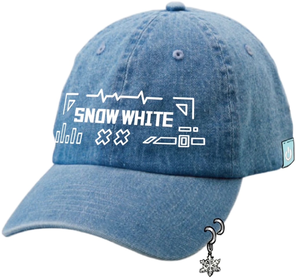 チャーム付きデニムキャップ