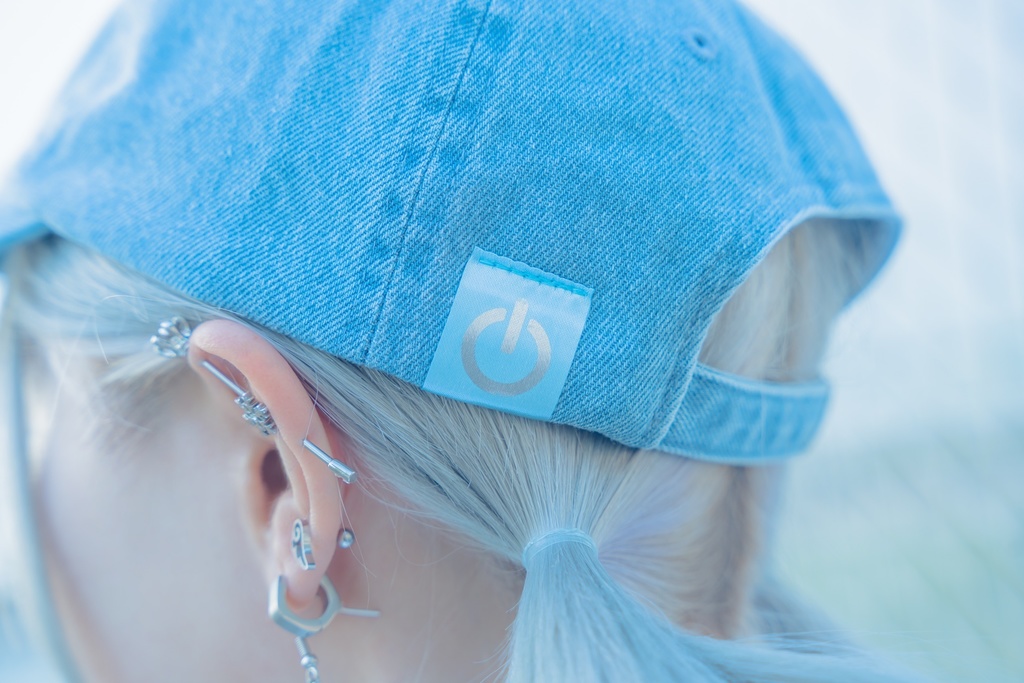 チャーム付きデニムキャップ