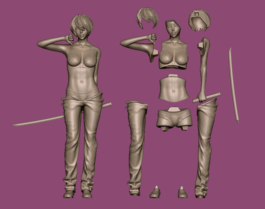 1/6スケール未組み立てガレージキット 「Demon Hunter hunting」