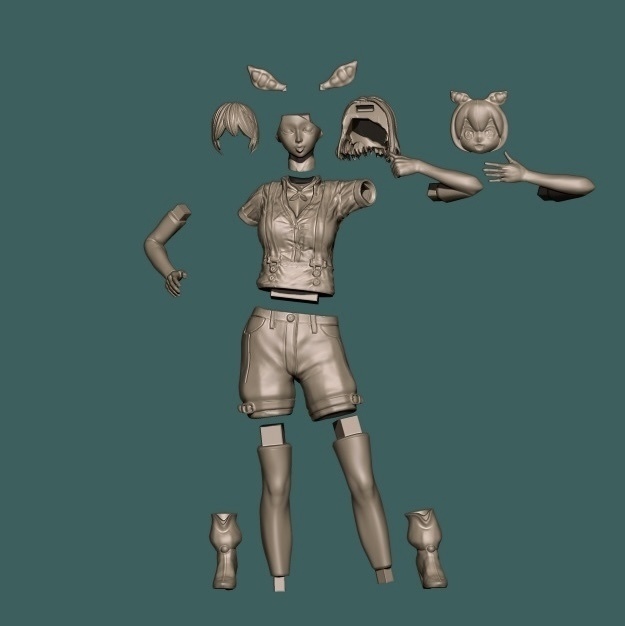 1/7スケール 未組み立てガレージキット 「ずんだもん リアルver.」