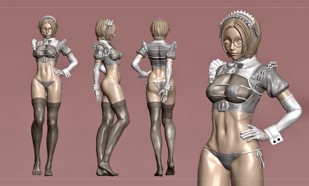 1/6スケール 未組み立てガレージキット「Maidoll Meaning」