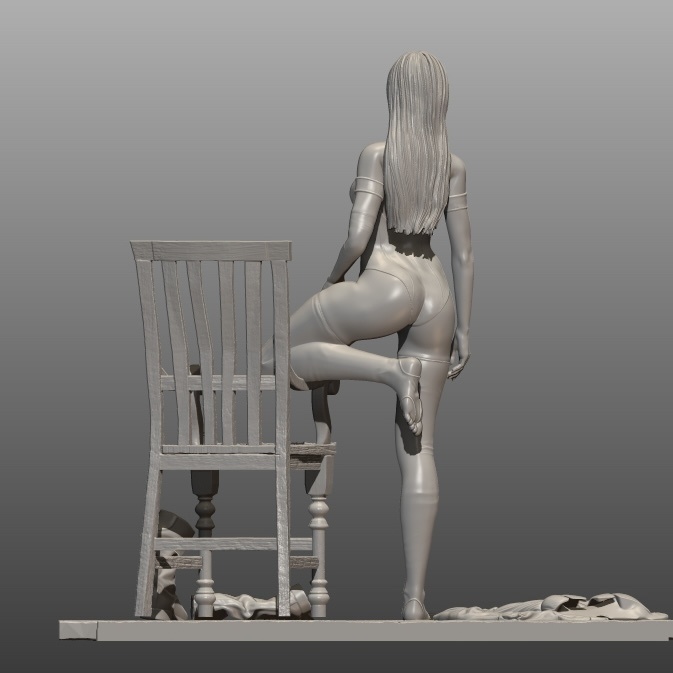 フィギュアSTLデータ「Take a rest」 STL file for 3D printing