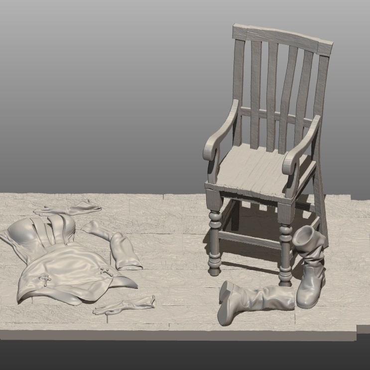 フィギュアSTLデータ「Take a rest」 STL file for 3D printing