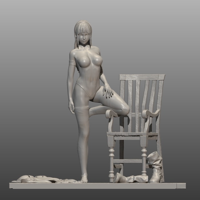 フィギュアSTLデータ「Take a rest」 STL file for 3D printing