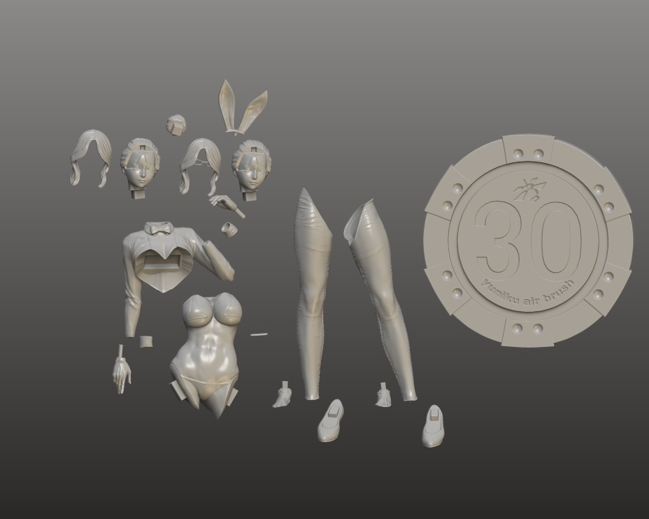 フィギュアSTLデータ「Beckon Bunny」 STL file for 3D printing