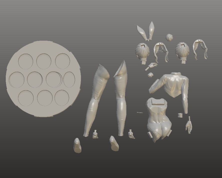 フィギュアSTLデータ「Beckon Bunny」 STL file for 3D printing