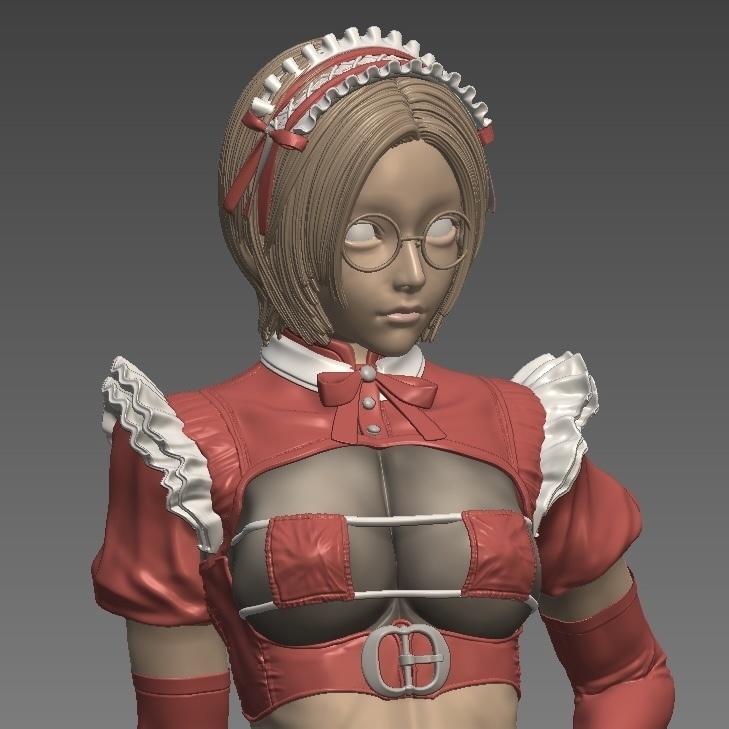 フィギュアSTLデータ「Maidoll Meaning」 STL file for 3D printing