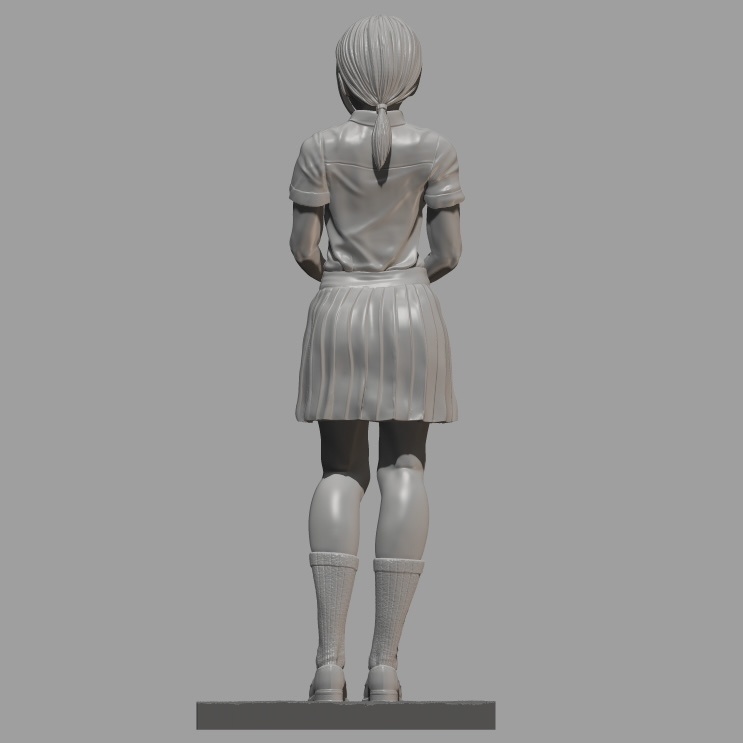 フィギュアSTLデータ「委員長は帰らない」 STL file for 3D printing