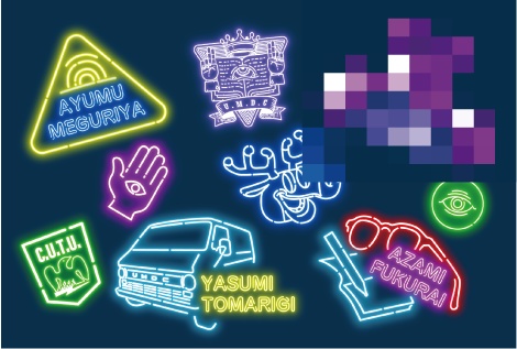 ネオン風シール