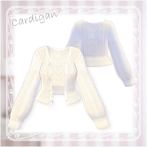 【Vroid βver】ニットカーディガン【テクスチャ】