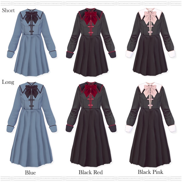 【VRoid用】チャイナ学園ワンピース