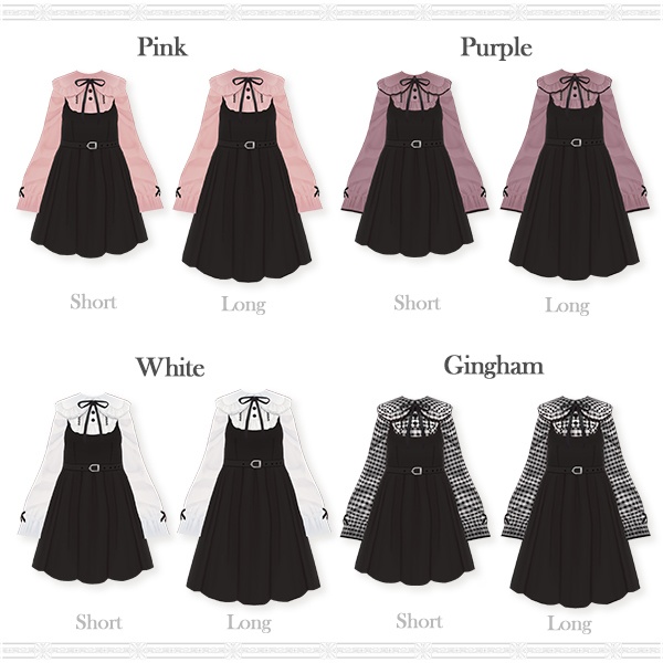 【VRoid用】丸襟ジャンスカ重ね着風ワンピース