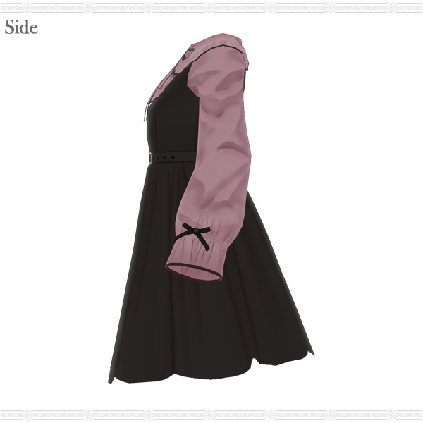 【VRoid用】丸襟ジャンスカ重ね着風ワンピース