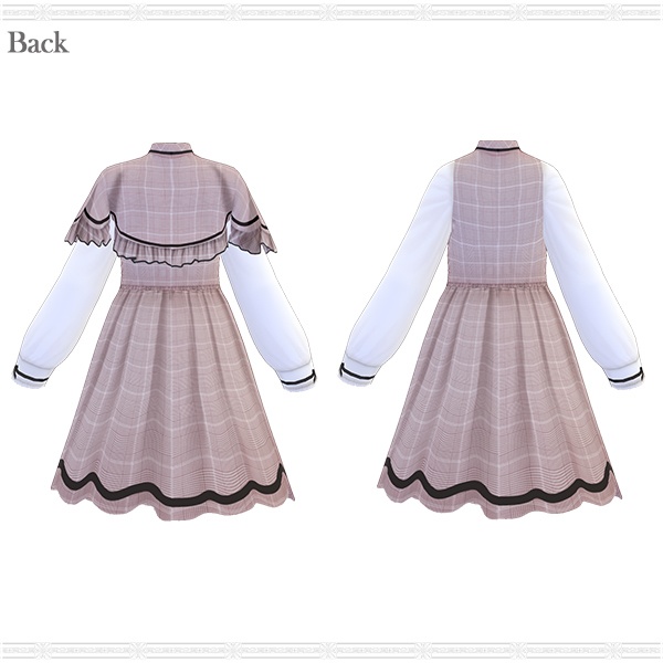 【VRoid用】フリルケープ探偵ワンピース