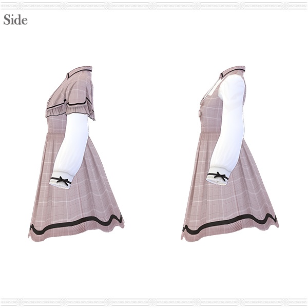 【VRoid用】フリルケープ探偵ワンピース