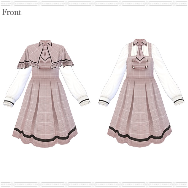 【VRoid用】フリルケープ探偵ワンピース