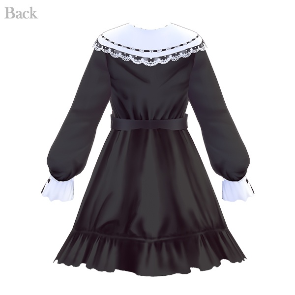 【VRoid用】大きめ丸襟はしごレースロリータワンピース