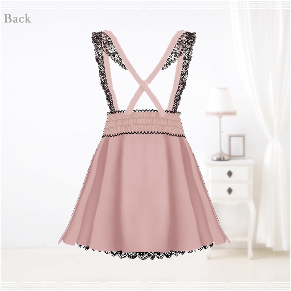 【VRoid用】レースサス付きプリーツスカート