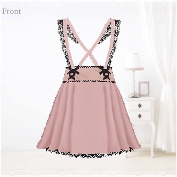 【VRoid用】レースサス付きプリーツスカート