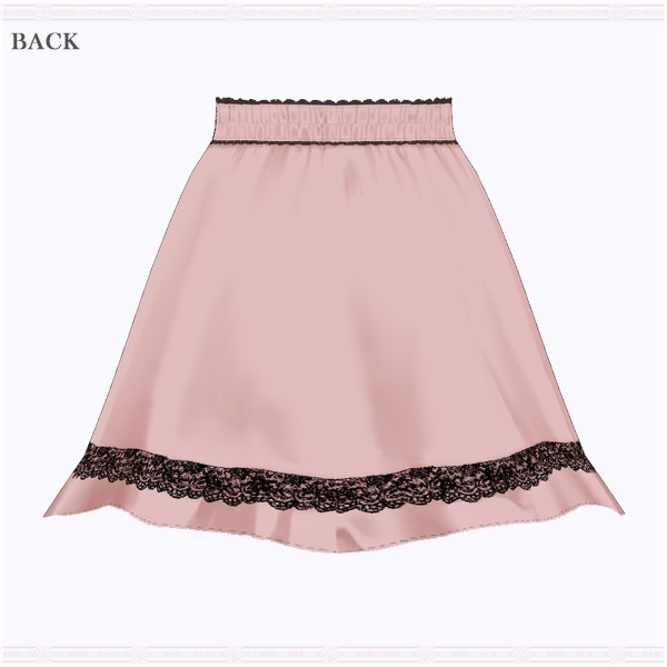 【VRoid用】ラップフリルレース台形スカート