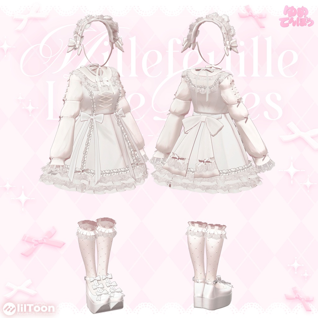 ✨1週間セール✨🤍🫖Millefeuille Lace Dress/12アバター対応🫖🤍