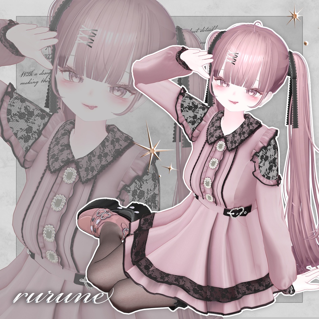 BijouLaceFrillDress(ビジューレースフリルドレス) / 7アバター対応