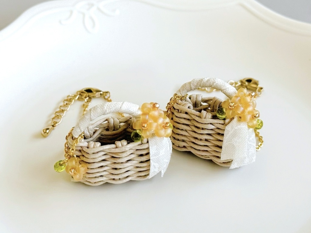 金木犀のかごポシェット