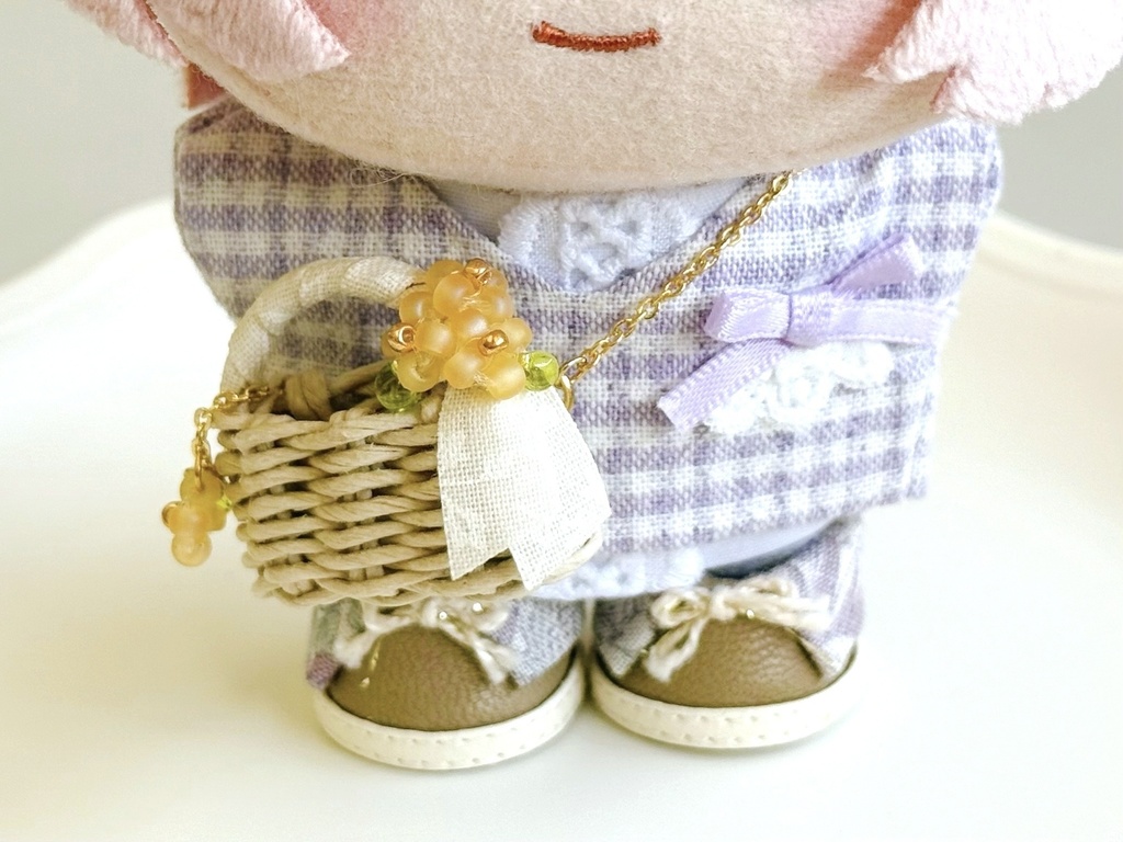 金木犀のかごポシェット