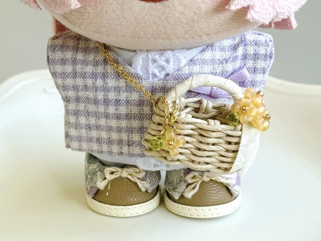 金木犀のかごポシェット