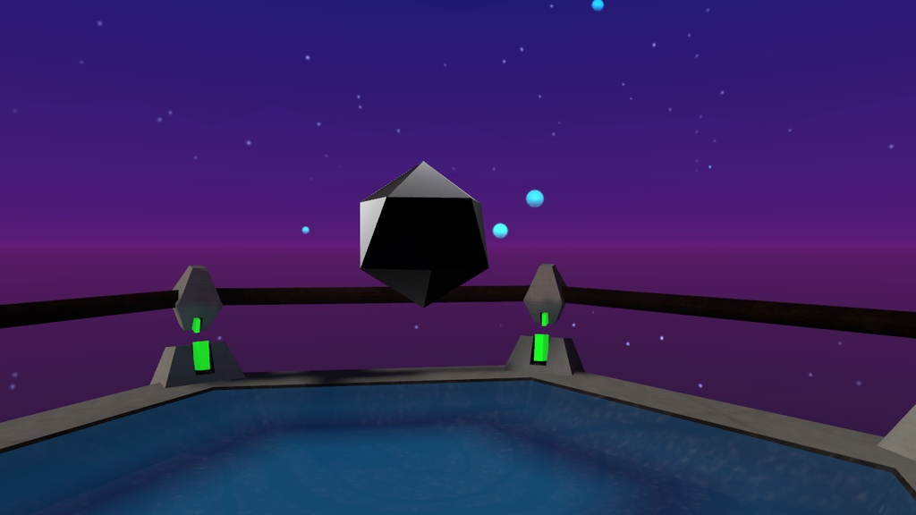 【VRChat想定】【3Dモデル】正二十面体格納型レーザービット