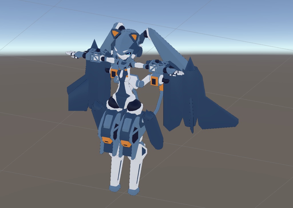 「Quest・Fallback対応 霜風ちゃん 3Dモデル(VRChat向け)」用 追加機動装備