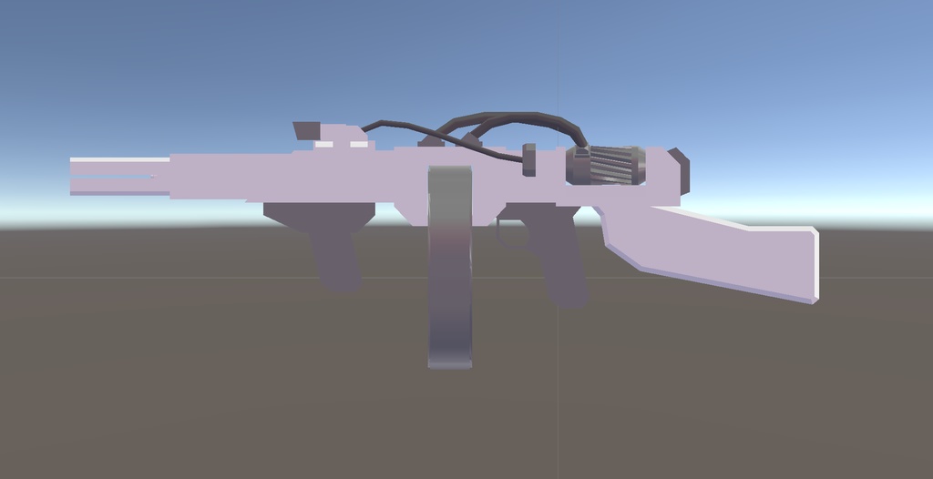 【VRChat想定】【3Dモデル】ヒートアップ・暗視機能付きプラズマ軽機関銃