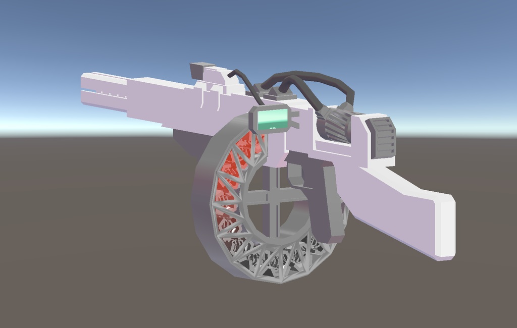 【VRChat想定】【3Dモデル】ヒートアップ・暗視機能付きプラズマ軽機関銃