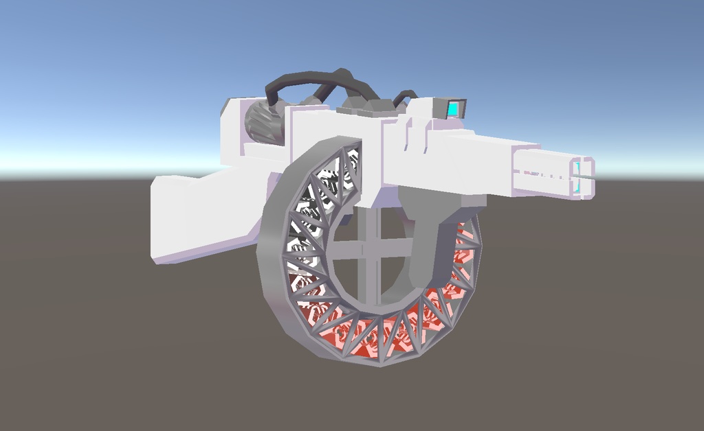 【VRChat想定】【3Dモデル】ヒートアップ・暗視機能付きプラズマ軽機関銃