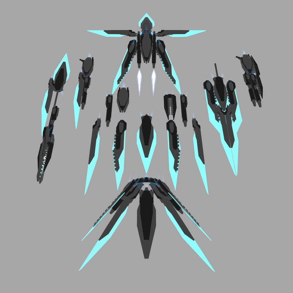 【VRC想定】【ますきゃっと向け】可変型複合ビット兵装「Mass-SKBit」