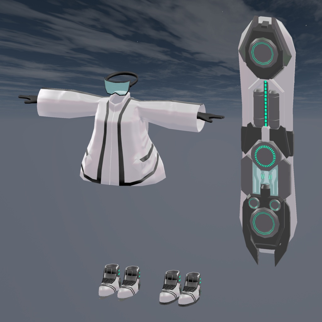 【VRC想定】【ますきゃっと向け】冬季高速行動装備「Hailstorm」