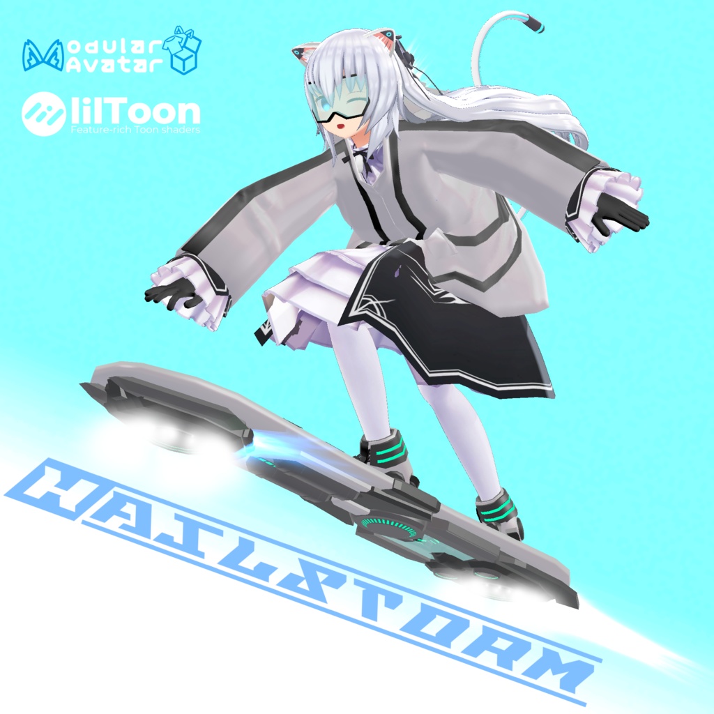【VRC想定】【ますきゃっと向け】冬季高速行動装備「Hailstorm」