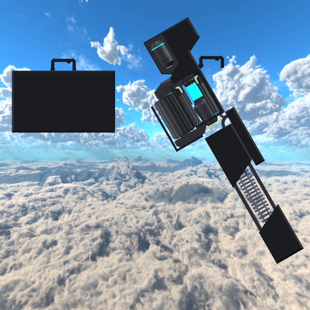 【VRC想定】【ますきゃっと向け】空戦型改造バトルドレス「BulletDress」&偽装型小口径レールキャノン「AttackCase」