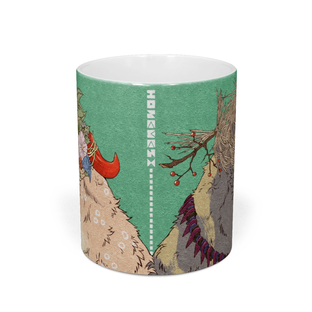 民族風おおかみマグカップ