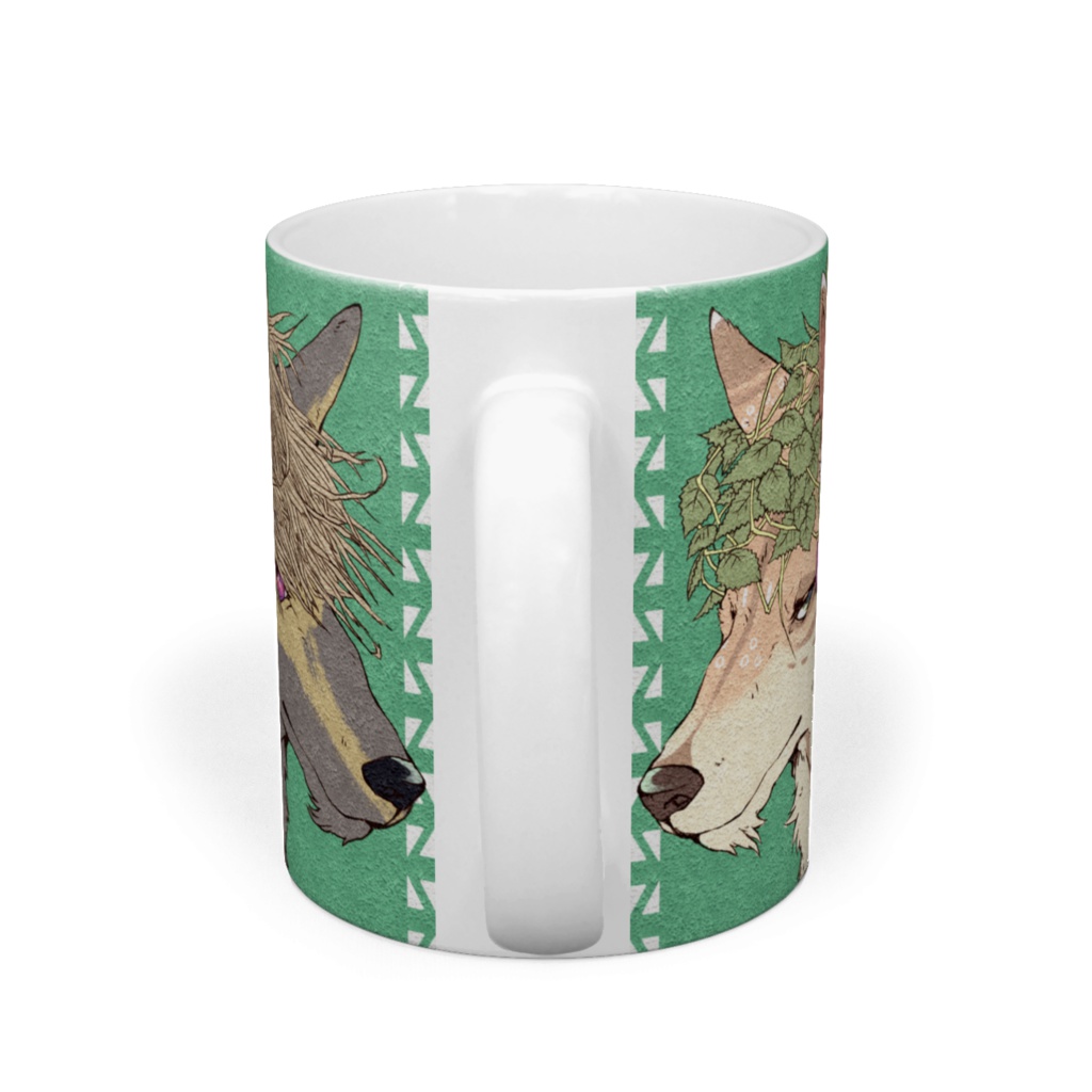 民族風おおかみマグカップ
