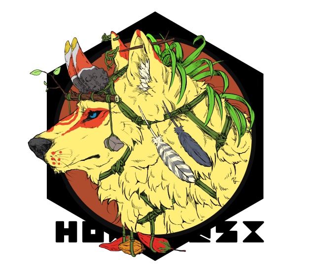 民族いぬトートバッグ(でかい)