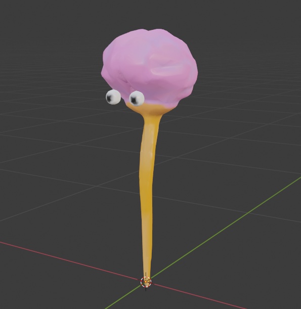 【無料】いきいき脳髄君3Dモデル